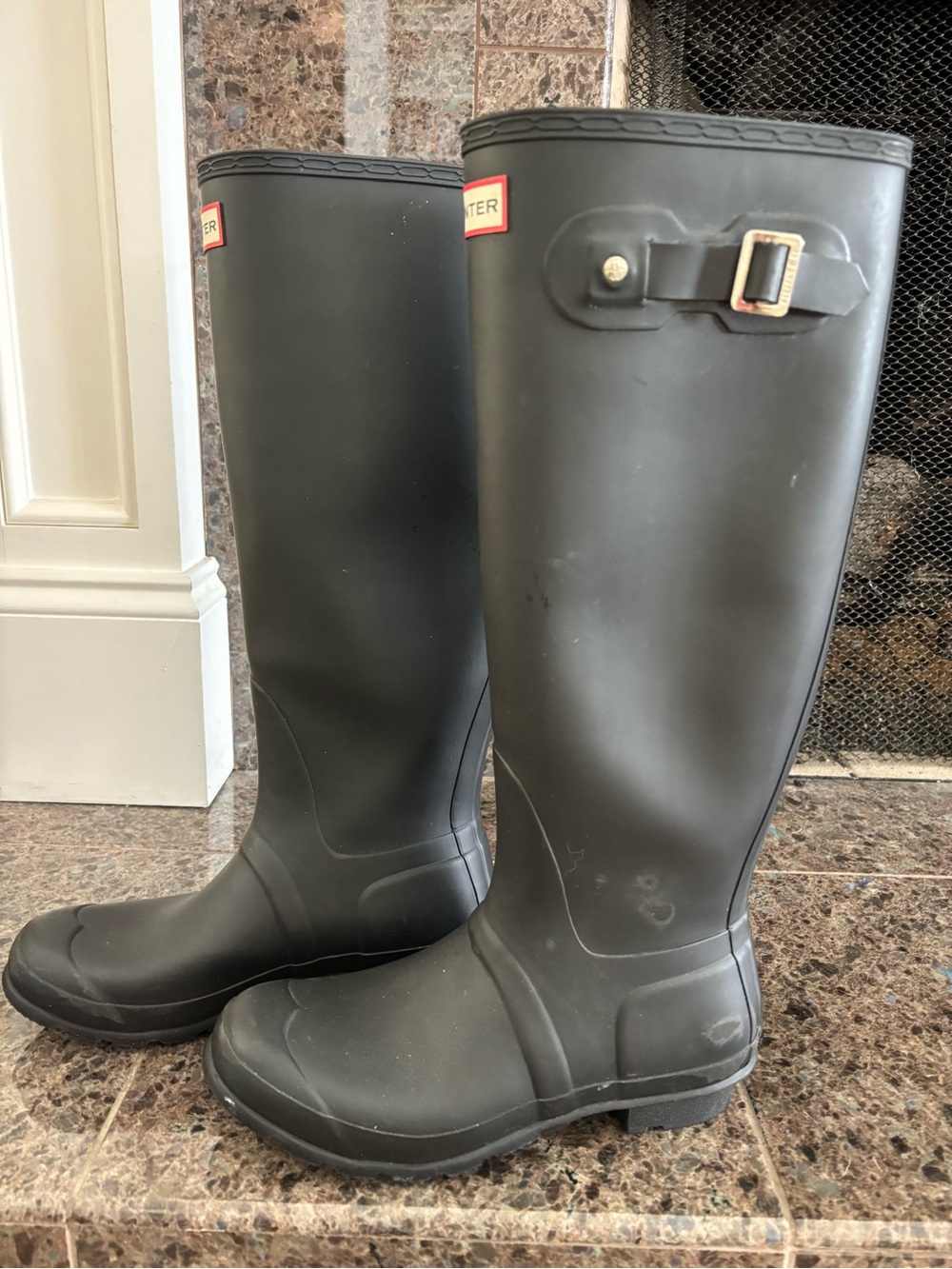 Hunter Tall Black Rain Boots - Picture 2 of 7